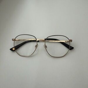 Anne Klein Gold and Black Glasses